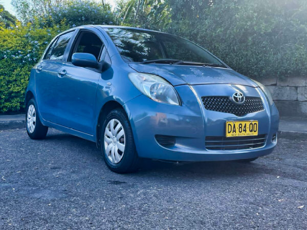 Toyota Yaris for sale - front drivers side view - contact sydneycars