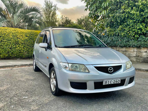 Mazda Premacy for sale - front low angle side drivers side view
