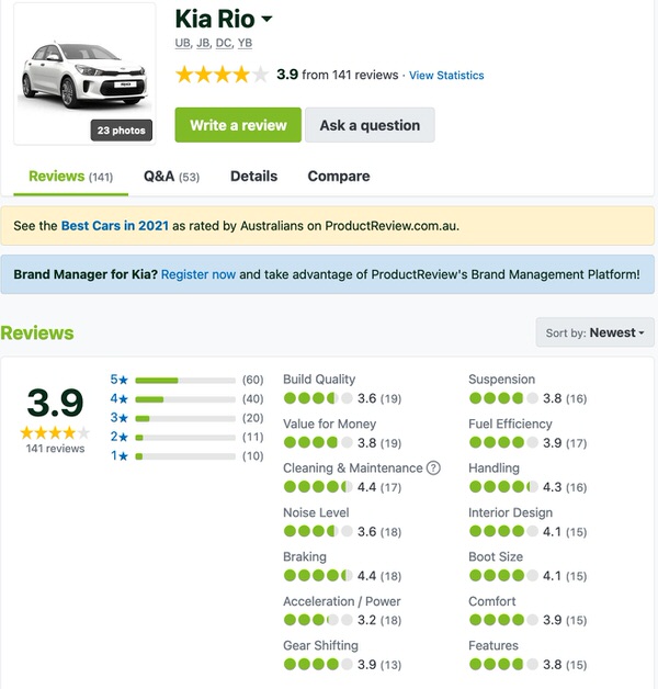 Used Kia Rio for sale in Sydney - Customer Reviews and Comments - Sydneycars
