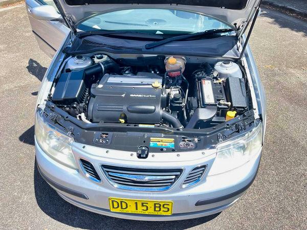 Used Saab for sale in Sydney - Automatic Model - photo showing the 2 litre Turbo engine