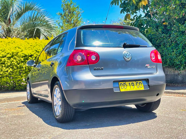 Used Golf for sale in Sydney - automatic model - photo of the rear passenger side angle view