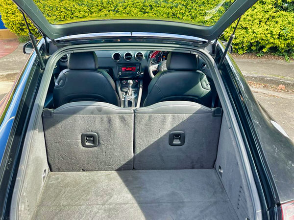 Photo showing the rear storage inside this used Audi TT for sale
