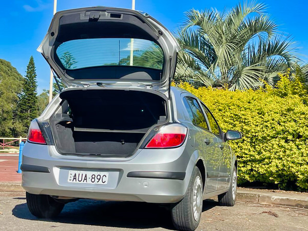 Used Holden Astra for sale - photo showing the rear of the car with the tailgate wide open