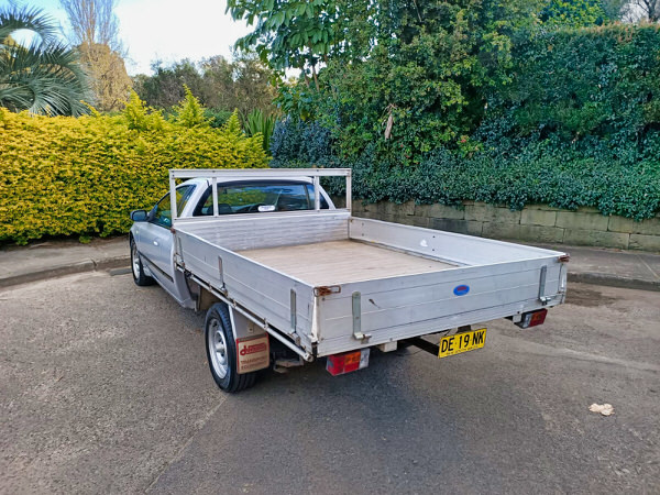 Used Tray ute for sale in Sydney - photo showing the heavy duty tray from the rear of the vehicle 
