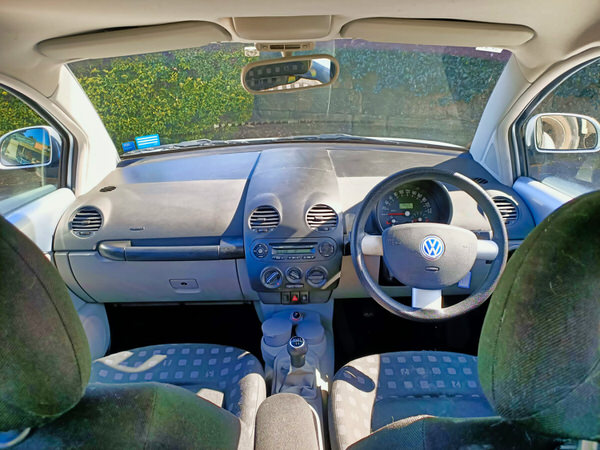 Used VW Beetle for sale - photo showing the view from sitting behind the drivers wheel