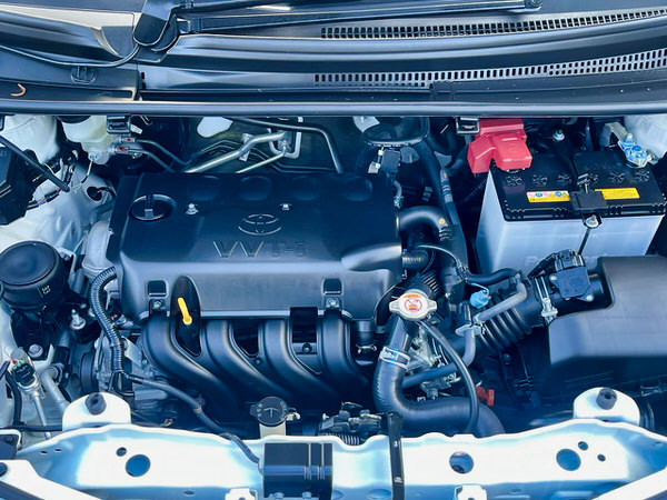 Used Toyota Yaris - automatic 2019 model low kms - photo showing the bonnet open to show the clean engine