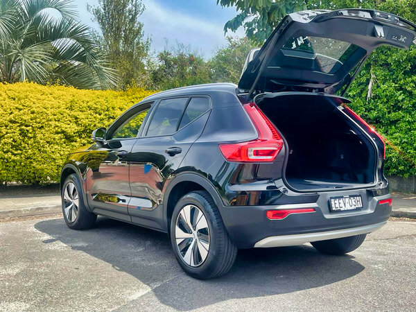 Volvo XC40 Automatic 2020 model - photo showing the rear boot open and loads of space inside