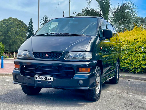 Campervan conversion for sale in Sydney - 4x4 Mitsubishi Delica Project - Photo showing the front passenger side angle view of this Mitsubishi Delica van