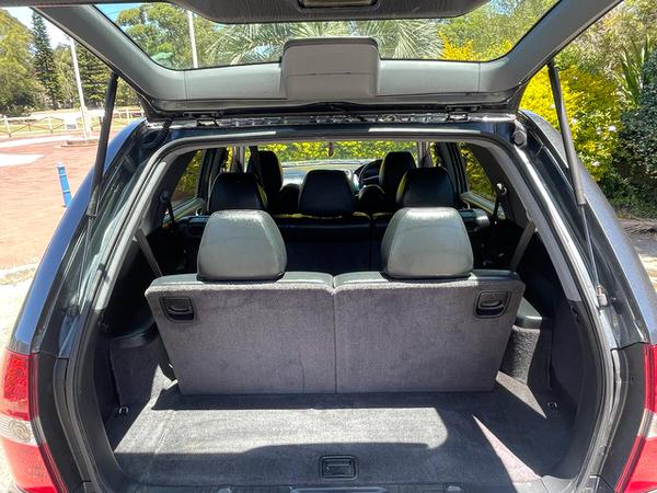 Used seven seater for sale - Honda MDX SUV Automatic 7-seater model - photo showing the rear storage and split seats making it super family friendly