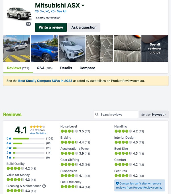 Used Mitsubishi SUV Customer Reviews and Comments in Australia - Sydneycars Botany