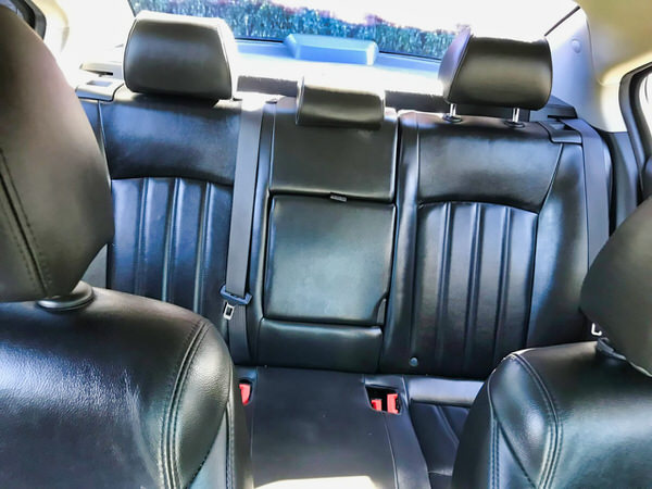 Used Holden Cruze for sale - Green coloured 2011 Full leather Model - photo showing the full leather interior of the back seats
