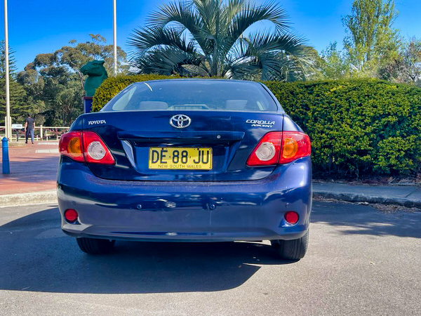 Toyota Corolla for sale - Automatic 1.8L 2008 model - Photo showing the view taken from the back of the car