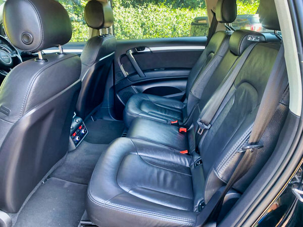 Used Audi for sale - 2012 Audi Q7 full leather seven seater model - photo showing the second row of seats in full leather in excellent condition