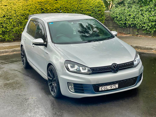 Used Golf GTI for sale in Sydney - Silver GTI Automatic 2011 Model - photo showing the front drivers side angle view from the front of the car