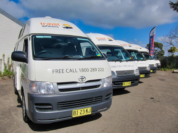 Photo showing a row of used Toyota Hiace campervans for sale in Sydney at Sydneycars - call 0421101021 for a test drive today