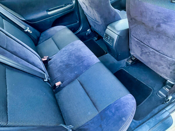 Used Toyota Camry for sale - Sportivo V6 3.0L Model in white - photo showing the view sitting in the rear seats and they are in fantastic condition