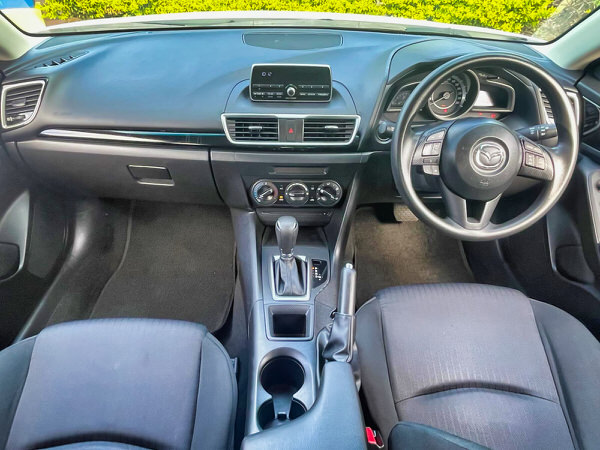 Mazda for sale - Automatic 2016 Mazda 3 model with rego DJ78DR - Photo showing the view sitting in the front seat at the steering wheel