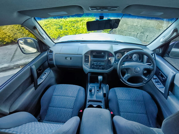 Roof Top Tent 4x4 for sale - Automatic Mitsubishi Pajero 2005 GLX LWB Bushcamper 4x4 Model - photo showing the view sitting in the driver seat looking out of the windscreen