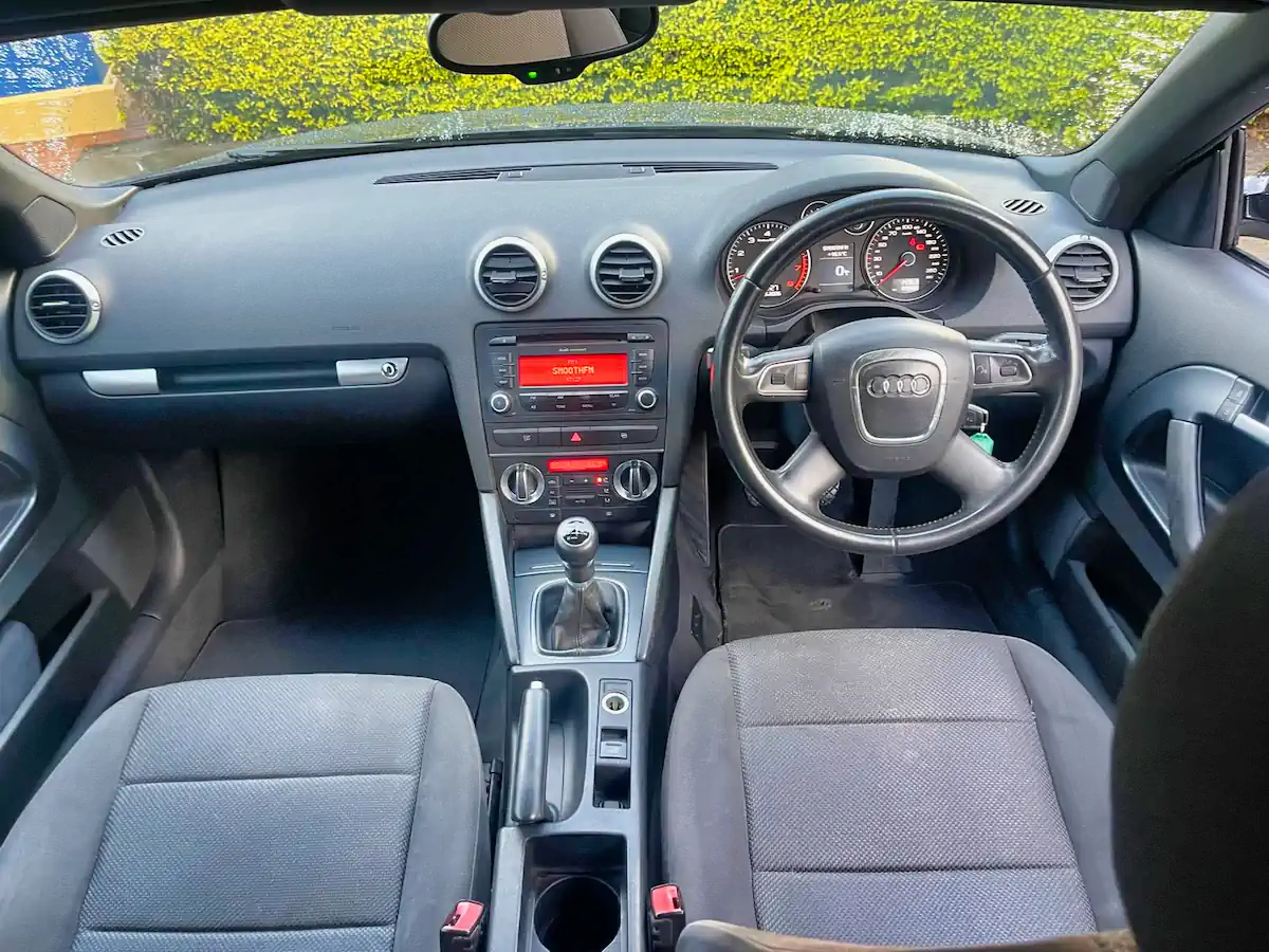 Audi A3 convertible - view from driver seat