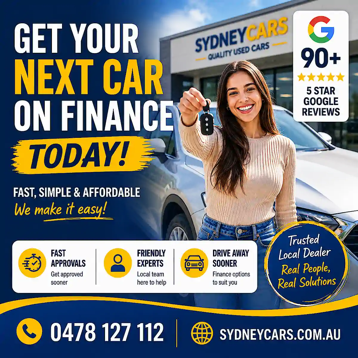 Get your next car on Finance - woman buying a car on finance at Sydneycars Botany - Trusted Local Dealer