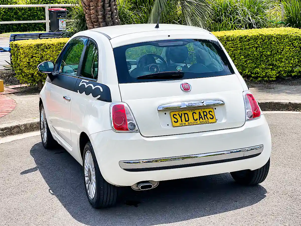 Used Fiat 500 for sale at Sydenycars Botany - view from rear passenger
