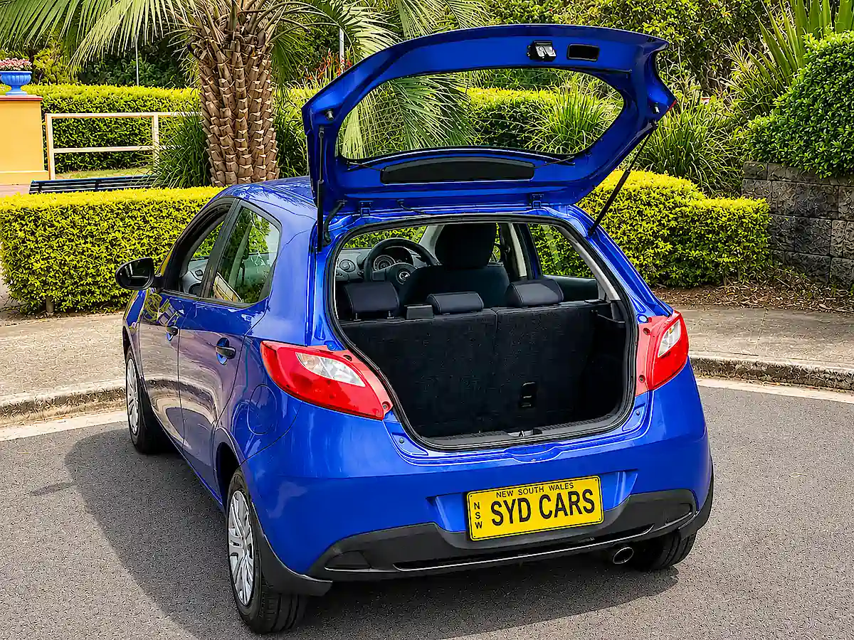 Used Small Mazda for sale - rear tailgate open